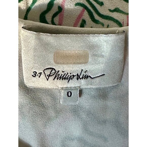 3.1 Phillip Lim Stitched Hem High Low Dress in Green 0 Womens - Picture 10 of 13